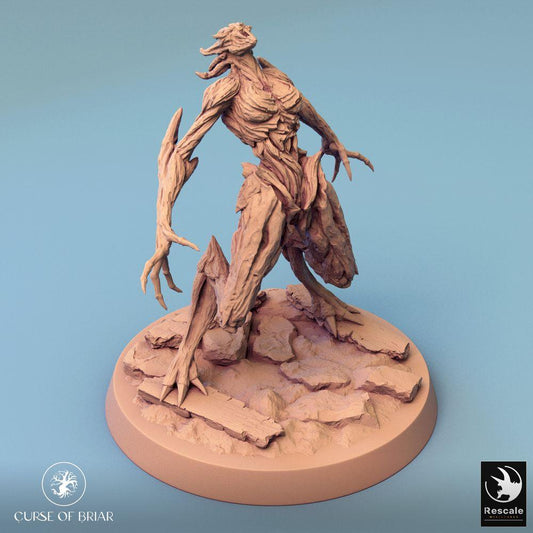 Photo de produit Tabletop 28mm Lord of the Print (LotP) 0 : Miniature Tabletop : Être arboreal Golem de la nature, Gardien des épines, Démon des bois - Woodfey Rage (24_07_A12)