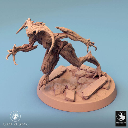 Photo de produit Tabletop 28mm Lord of the Print (LotP) 0 : Miniature Tabletop : Woodfey Golem des Bois - Géant d'Arbre, Gardien des Épines, Bête des Racines en Charge (24_07_A15)