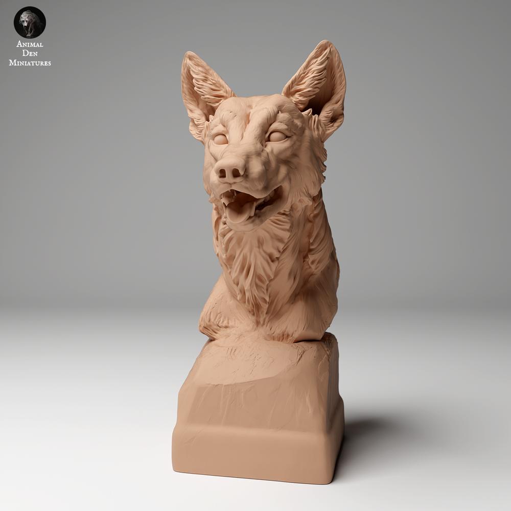 Photo produit figurine animale Animal Den Miniatures 2 : figurine d’animal sauvage : Dingo - buste (24_06_06)