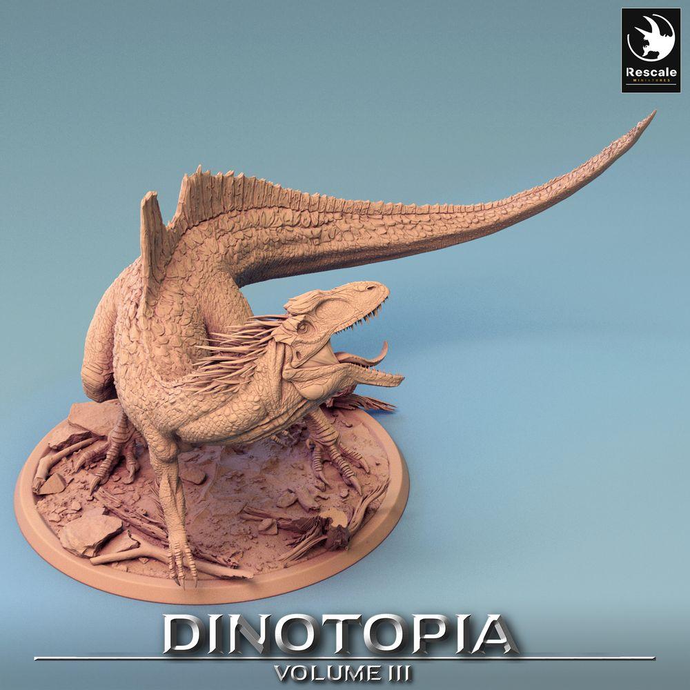 Image du produit Tabletop 28mm Lord of the Print (LotP) 0 : Miniature Tabletop : Concavenator - dinosaure préhistorique rugissant, bête des temps anciens et monstre boss (24_06_C2)