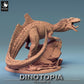 Photo de produit Tabletop 28mm Lord of the Print (LotP) 0 : Miniature Tabletop : Concavenator - dinosaure prédateur à crête rugissante, bête lézard, boss ennemi (24_06_C5)