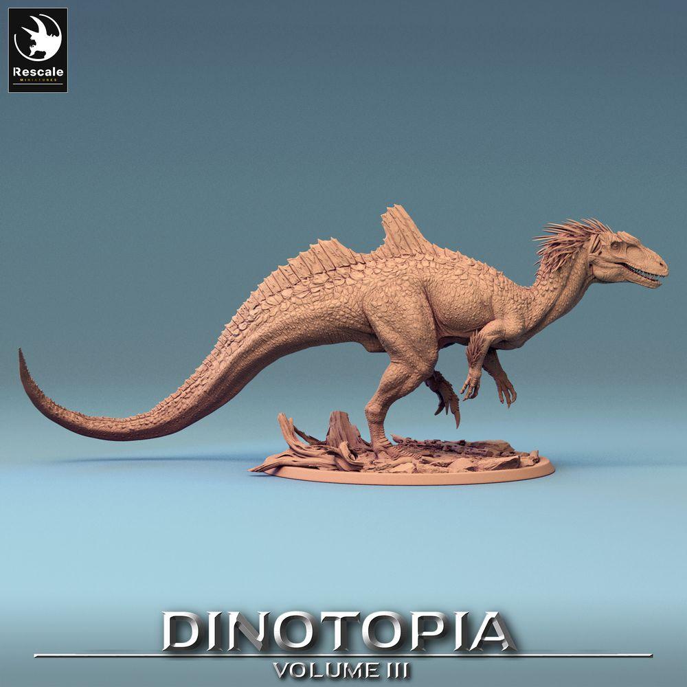 Photo de produit Tabletop 28mm Lord of the Print (LotP) 0 : Miniature Tabletop : Concavenator Raubsaurier - Figur de Raptor en attaque, Miniature de dinosaure, Monstre de Wargaming (24_06_C9)