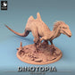 Image du produit Tabletop 28mm Lord of the Print (LotP) 0 : Miniature Tabletop : Concavenator Raubsaurier - Figur de Raptor en attaque, Miniature de dinosaure, Monstre de Wargaming (24_06_C9)
