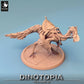 Photo de produit Tabletop 28mm Lord of the Print (LotP) 0 : Miniature Tabletop : Oviraptor monté - Dinosaure / Oiseau de terreur avec selle et bride (24_06_D6)