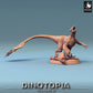 Photo de produit Tabletop 28mm Lord of the Print (LotP) 0 : Miniature Tabletop : Pyroraptor, raptor à plumes, bête de chasse préhistorique (24_06_B3)