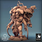 Photo de produit Tabletop 28mm Lord of the Print (LotP) 0 : Miniature Tabletop : Oger Ettin à deux têtes - Packriese, collectionneur de déchets post-apocalyptiques avec armes à chaîne (24_03_I2)
