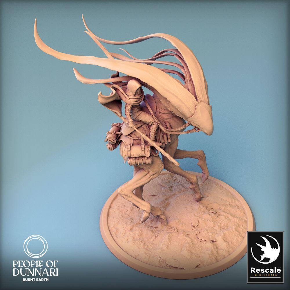 Image du produit Tabletop 28mm Lord of the Print (LotP) 0 : Miniature de Tabletop : Cavalier des dunes sur monture de sable, cavalier nomade avec lance, éclaireur du désert (24_03_A2)