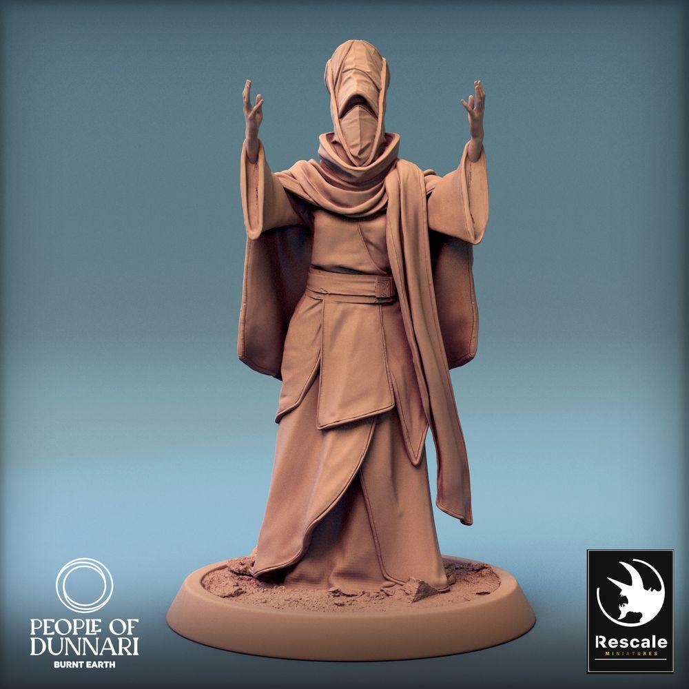 Image de produit Tabletop 28mm Lord of the Print (LotP) 0 : Miniature Tabletop : Prêtre des déserts Cultiste et Mage de rituel, Dunnari Zahra Alnu Prêtre (24_03_H13)