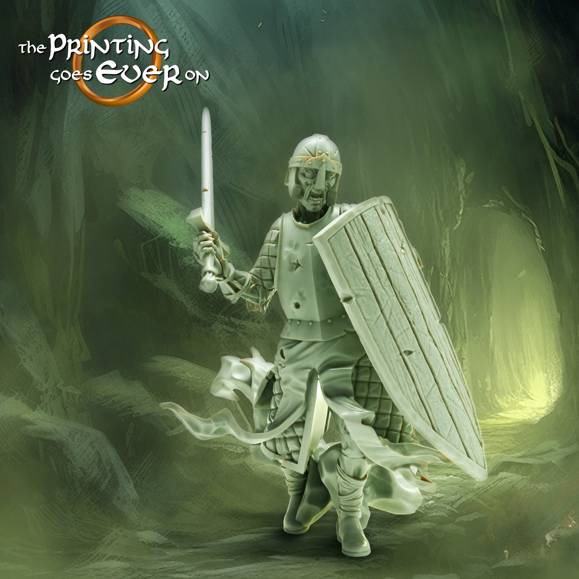 Photo du produit Tabletop 28mm The Printing Goes Ever On (TPGEO) 0: Esprit Mercenaire: Guerrier des Morts - Armée des Damnés et Voleurs