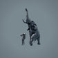 Éléphant d'Afrique mâle debout - Animaux de la savane (Réf. 23_02_03)