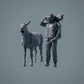 Figur d'animal de ferme : âne hurlant (a019)