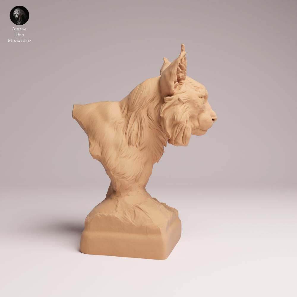 Photo du produit Tabletop 28mm Lord of the Print (LotP) 2 : figurine d’animal sauvage : Lynx eurasien - Buste (26_07_02)