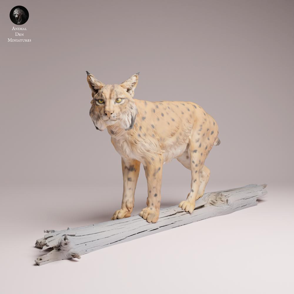 Photo du produit Tabletop 28mm Lord of the Print (LotP) 3 : figurine d’animal sauvage : lynx d’Eurasie - sur un arbre (26_07_04)