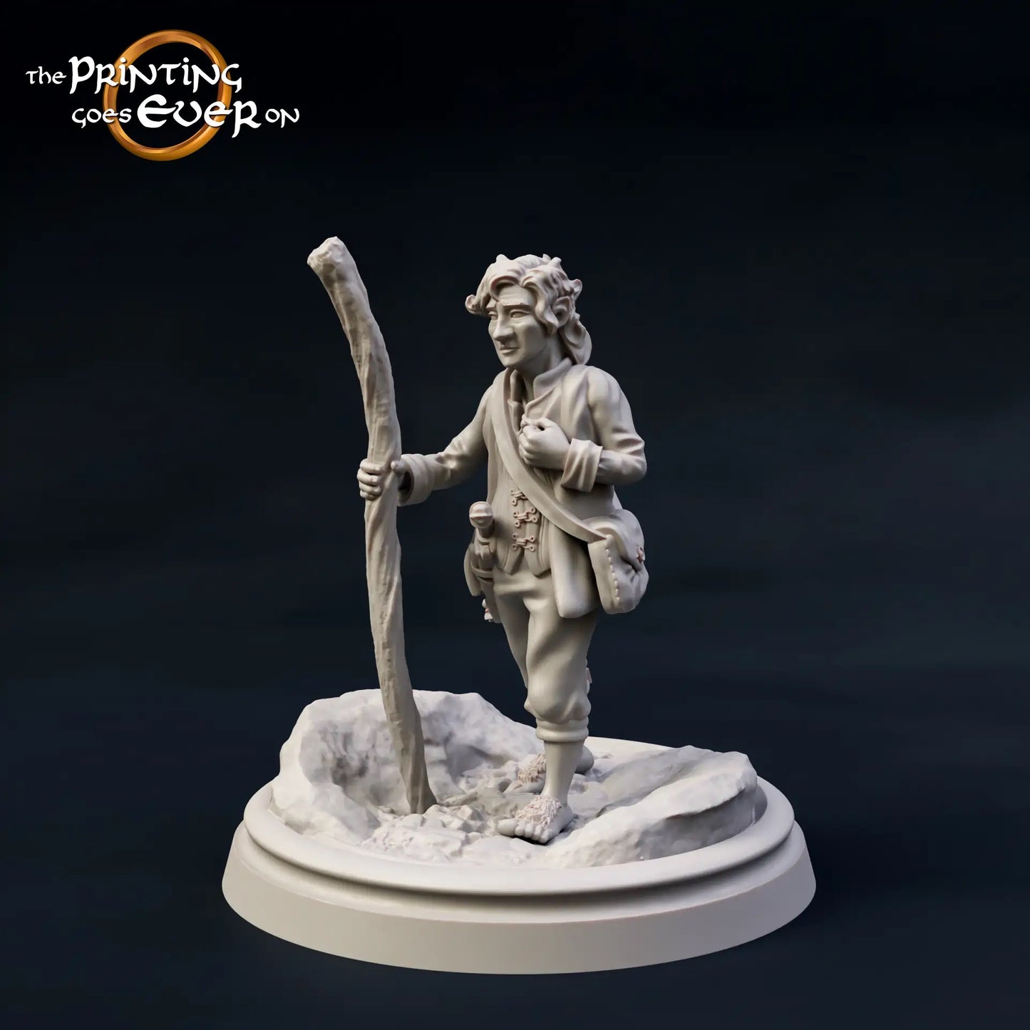 Photo de produit Tabletop 28mm The Printing Goes Ever On (TPGEO) 0: 9 héros en pose de marche : compagnons humains, elfes, nains et hobbits - Voyageurs