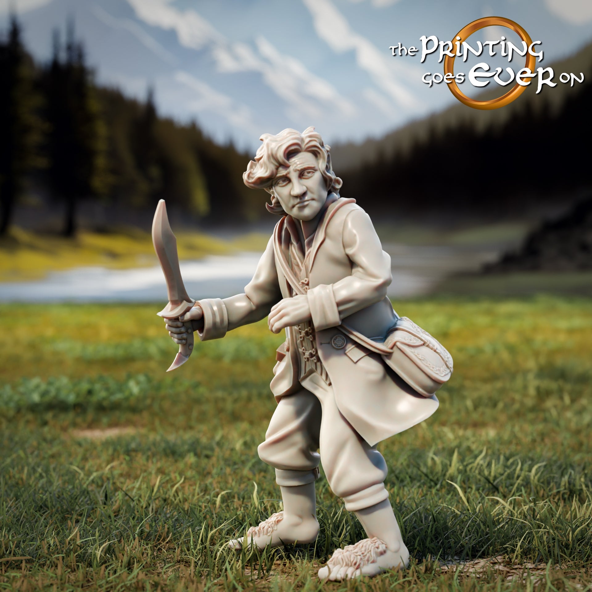 Photo de produit Tabletop 28mm The Printing Goes Ever On (TPGEO) 0: 9 Héros en position de combat Remasterisé : Compagnons humains, elfes, nains et hobbits - Guerriers