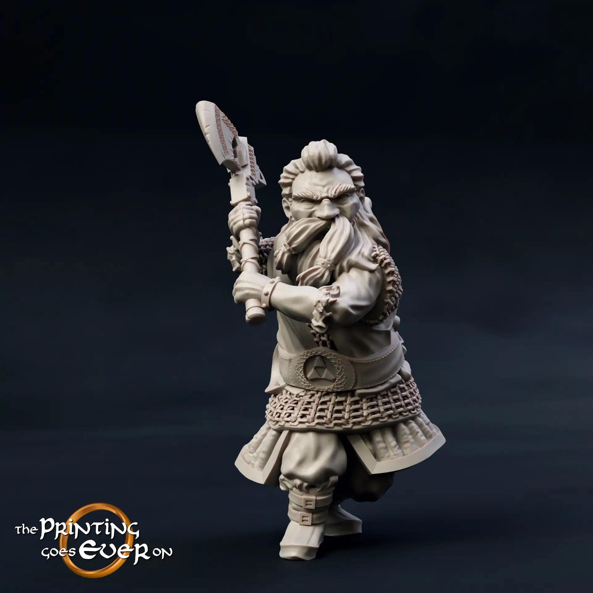 Produktfoto Tabletop 28mm The Printing Goes Ever On (TPGEO)  0: 9 Helden in Kampfpose: Gefährten aus Menschen, Elben, Zwergen und Halblingen - Krieger
