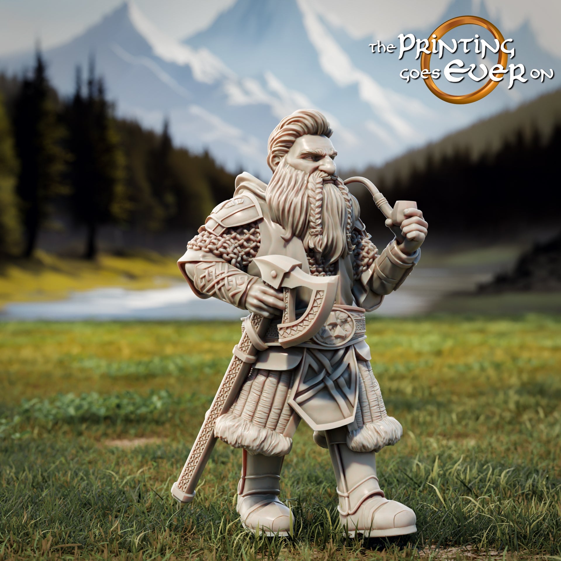 Photo de produit Tabletop 28mm The Printing Goes Ever On (TPGEO) 0: 9 Héros en pose de marche Remasterisé : Compagnons humains, elfes, nains et hobbits - Voyageur