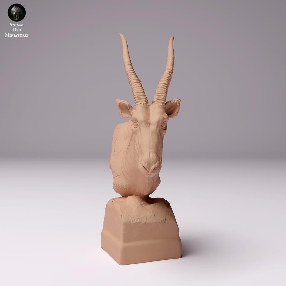 Photo produit figurine animale Animal Den Miniatures 1 : animal sauvage : Oryx gazelle - buste (24_07_11)