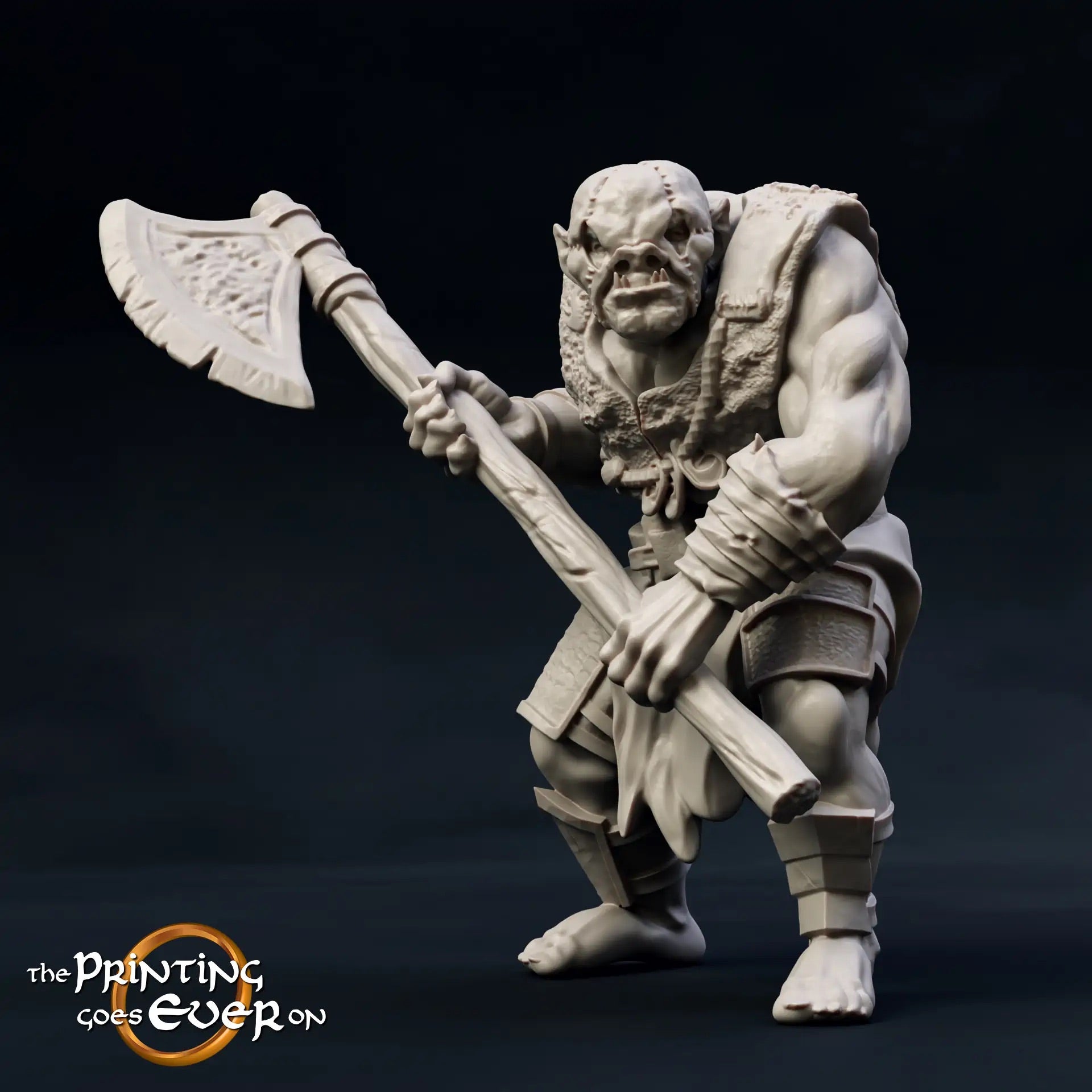 Photo de produit Tabletop 28mm The Printing Goes Ever On (TPGEO) 0 : Mort d'un héros : Guerrier humain après un combat avec une bande de demi-orques