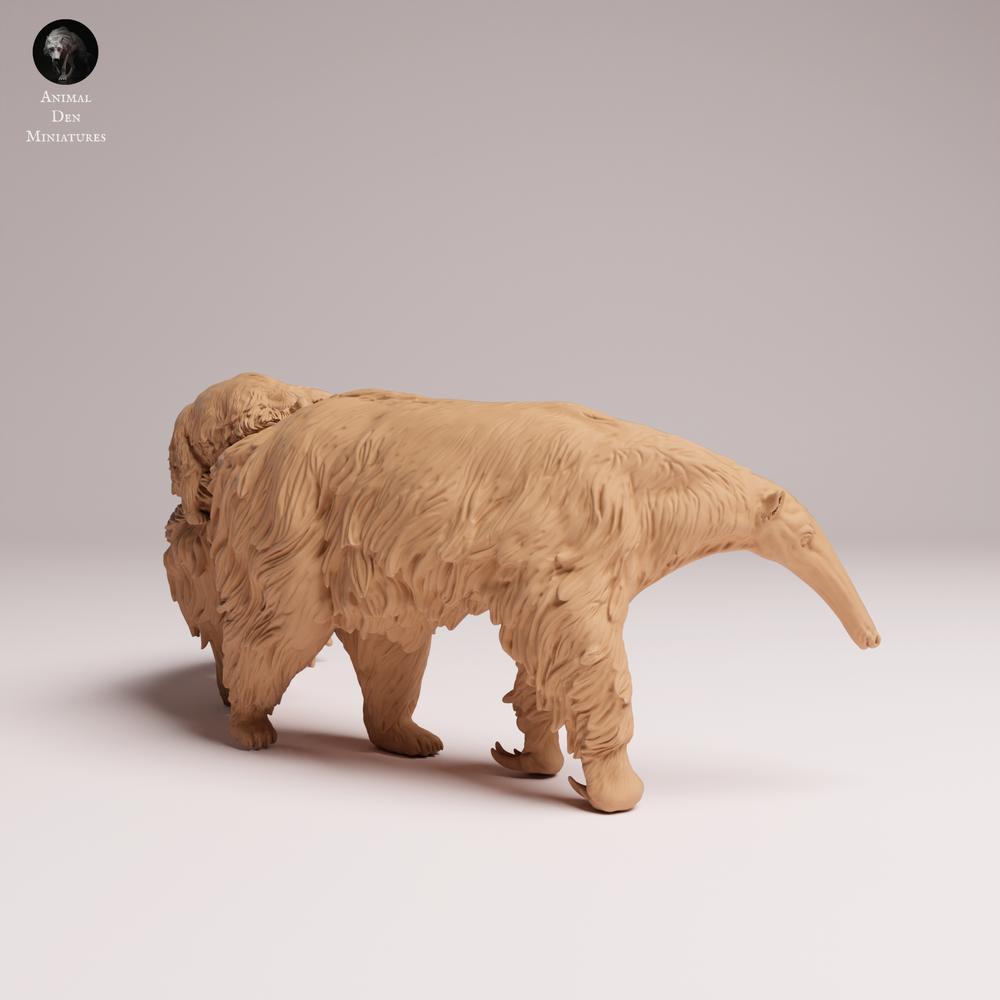 Produktfoto Tabletop 28mm Lord of the Print (LotP) 1: Wildtier Tierfigur: Großer Ameisenbär - mit Jungtier