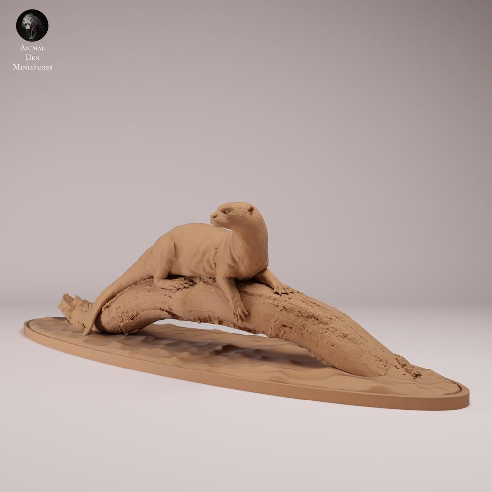 Photo produit figurine animale Animal Den Miniatures 2 : animal sauvage : loutre géante - sur un arbre (26_08_02)