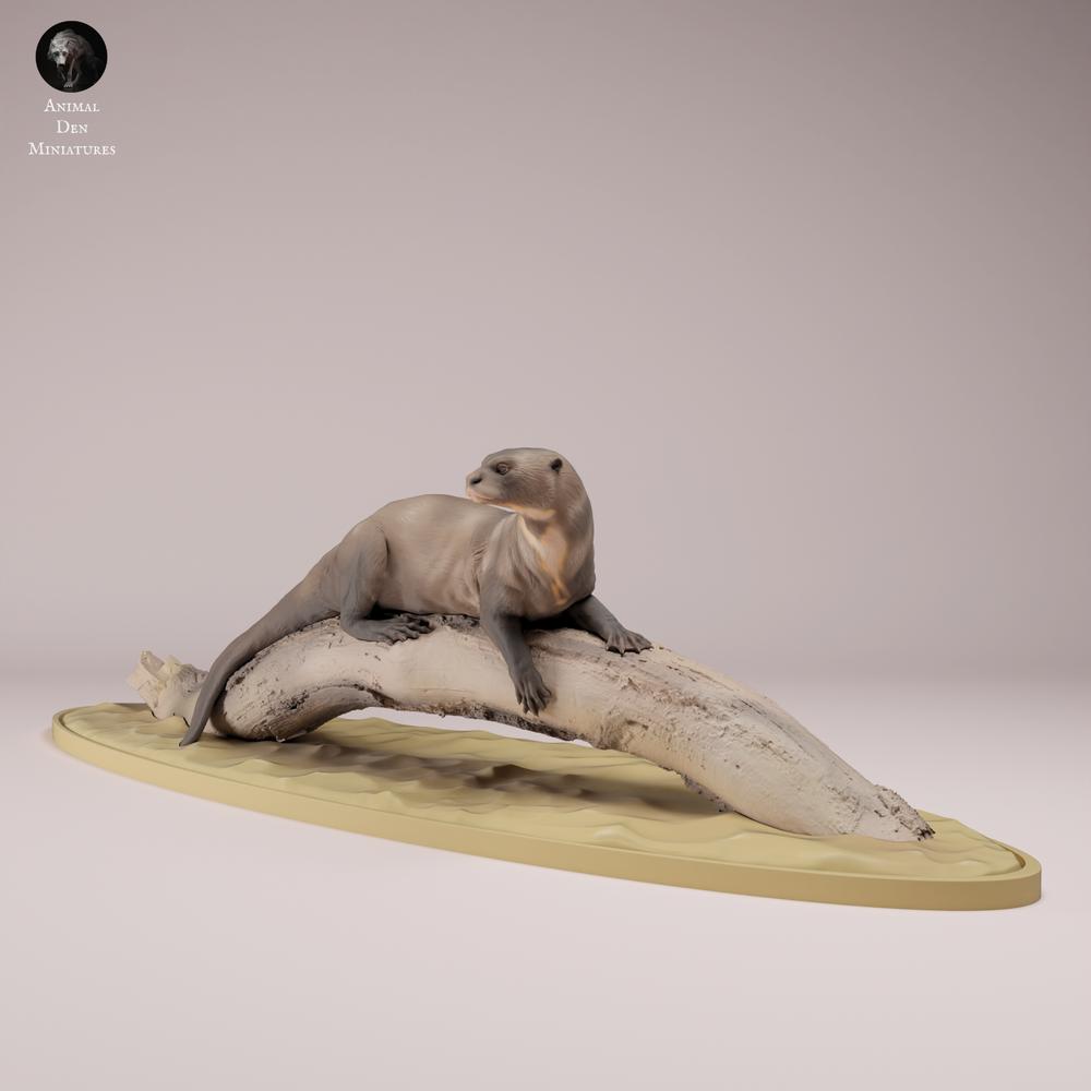 Photo du produit figurine animale Animal Den Miniatures 3 : figurine d’animal sauvage : loutre géante - sur un arbre (26_08_02)