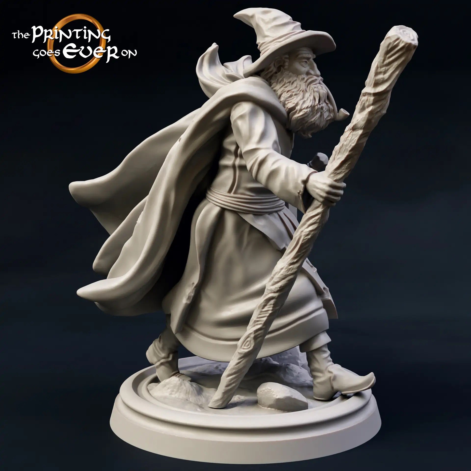 Photo de produit Tabletop 28mm The Printing Goes Ever On (TPGEO) 0: 9 héros en pose de marche : compagnons humains, elfes, nains et hobbits - Voyageurs