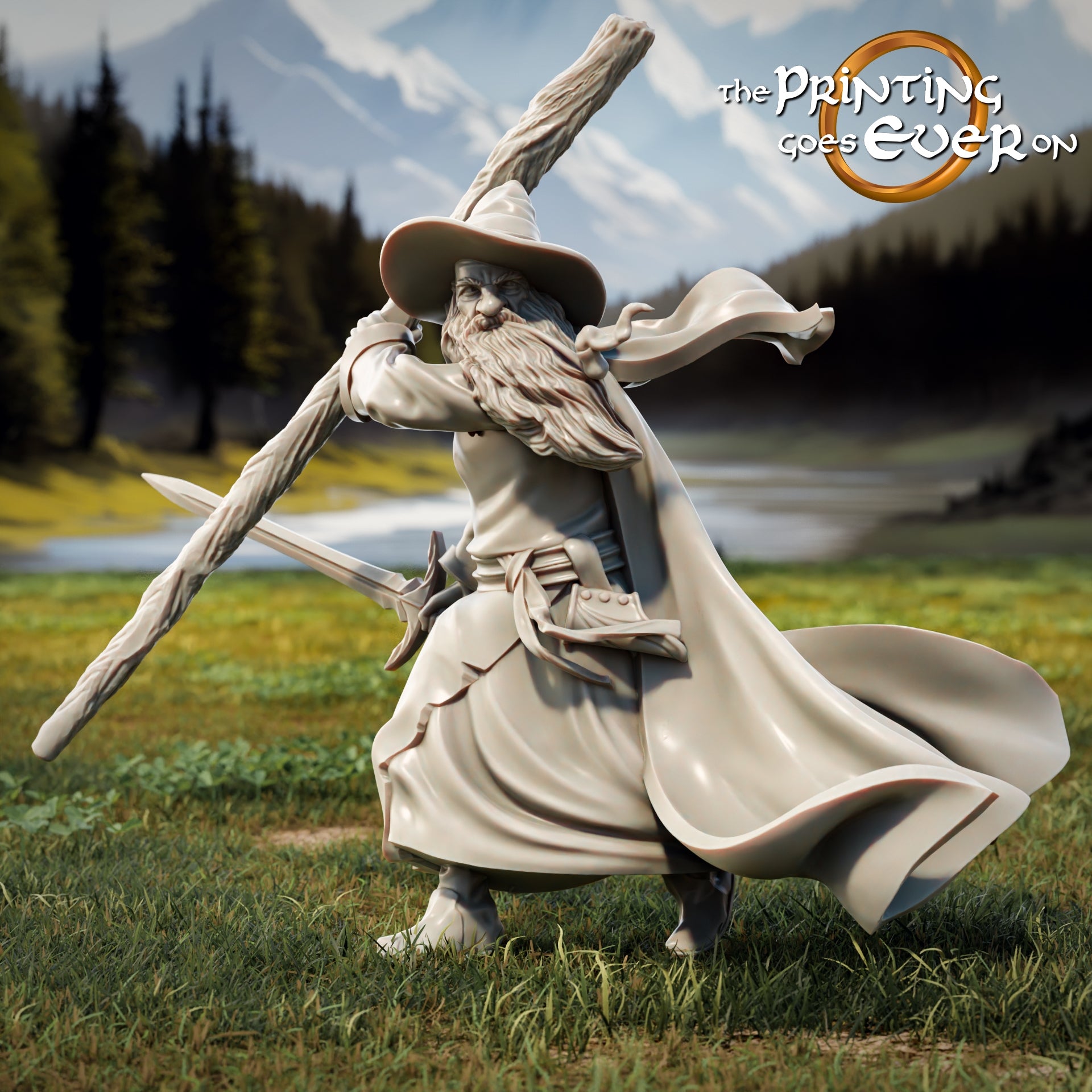 Photo de produit Tabletop 28mm The Printing Goes Ever On (TPGEO) 0: 9 Héros en position de combat Remasterisé : Compagnons humains, elfes, nains et hobbits - Guerriers