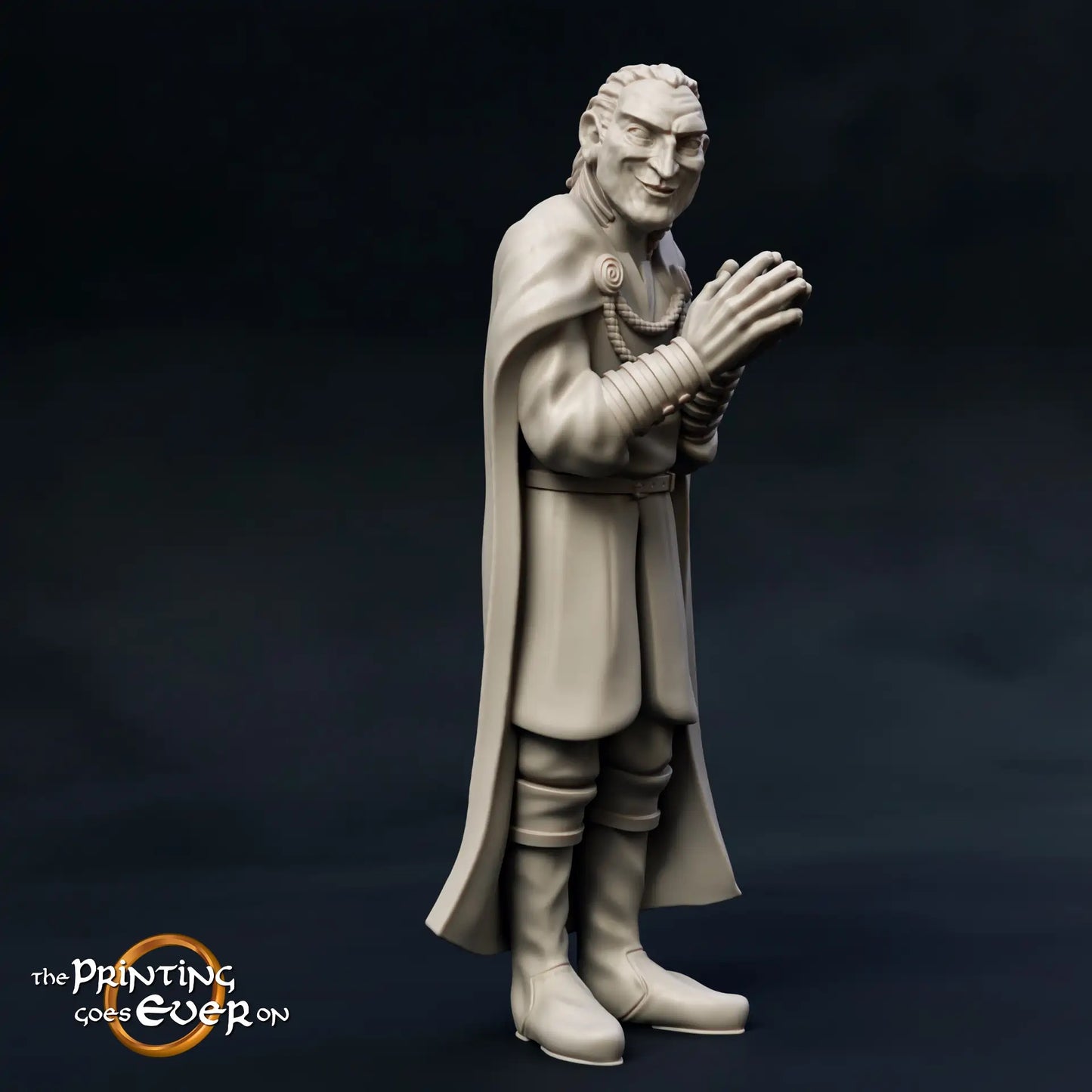Photo de produit Tabletop 28mm The Printing Goes Ever On (TPGEO) 0 : Sorcier blanc avec serviteur : Mage maléfique avec artefact sphère magique