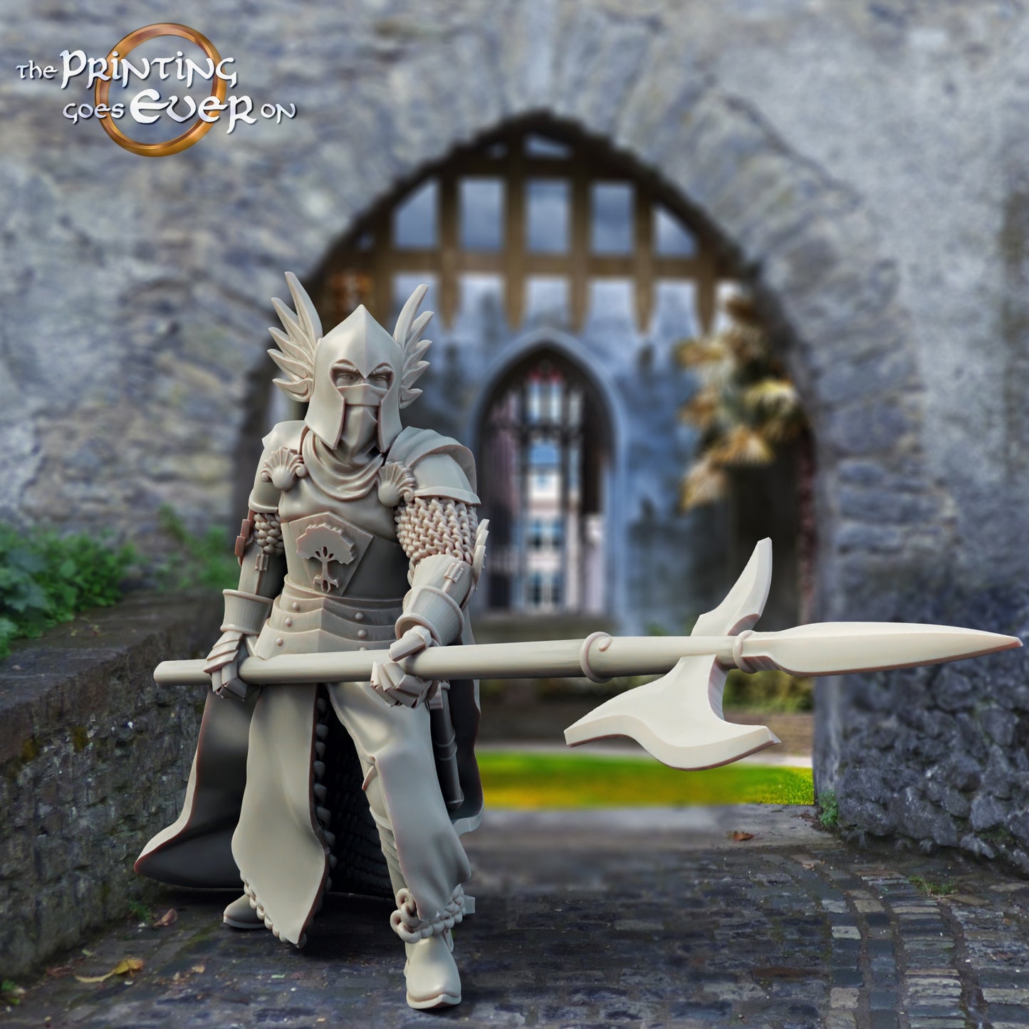 Photo du produit Tabletop 28mm The Printing Goes Ever On (TPGEO) 0 : Garde et archers : Troupe de chevaliers médiévaux - Guerriers de la ville blanche