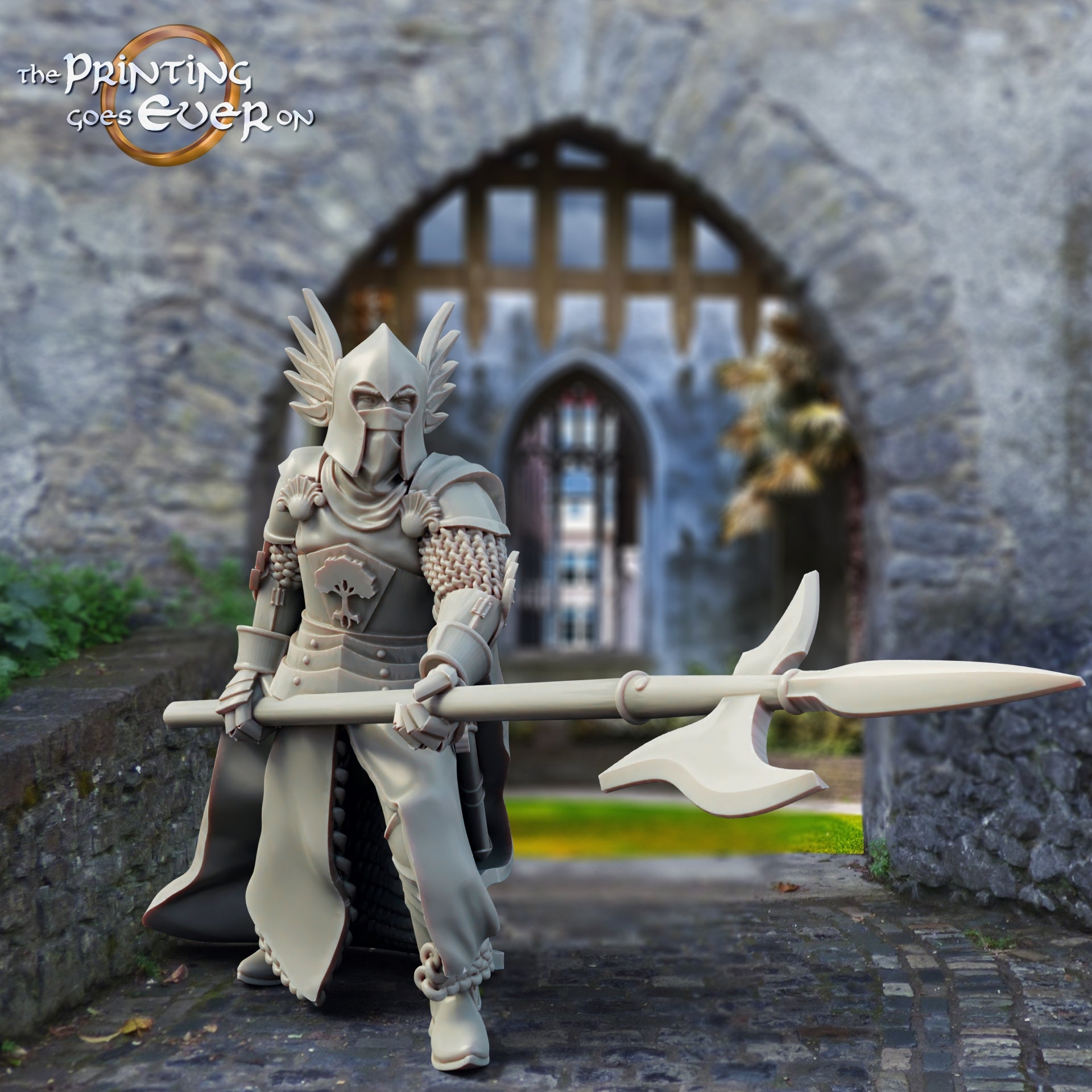 Photo du produit Tabletop 28mm The Printing Goes Ever On (TPGEO) 0 : Garde et archers : Troupe de chevaliers médiévaux - Guerriers de la ville blanche
