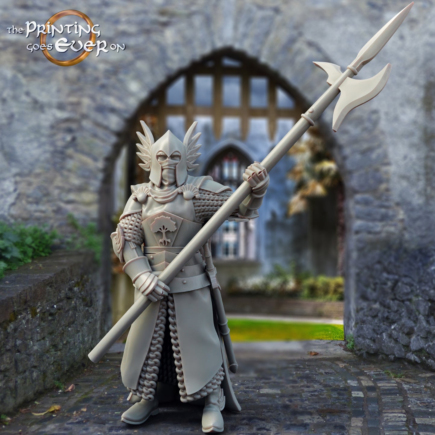 Photo du produit Tabletop 28mm The Printing Goes Ever On (TPGEO) 0 : Garde et archers : Troupe de chevaliers médiévaux - Guerriers de la ville blanche