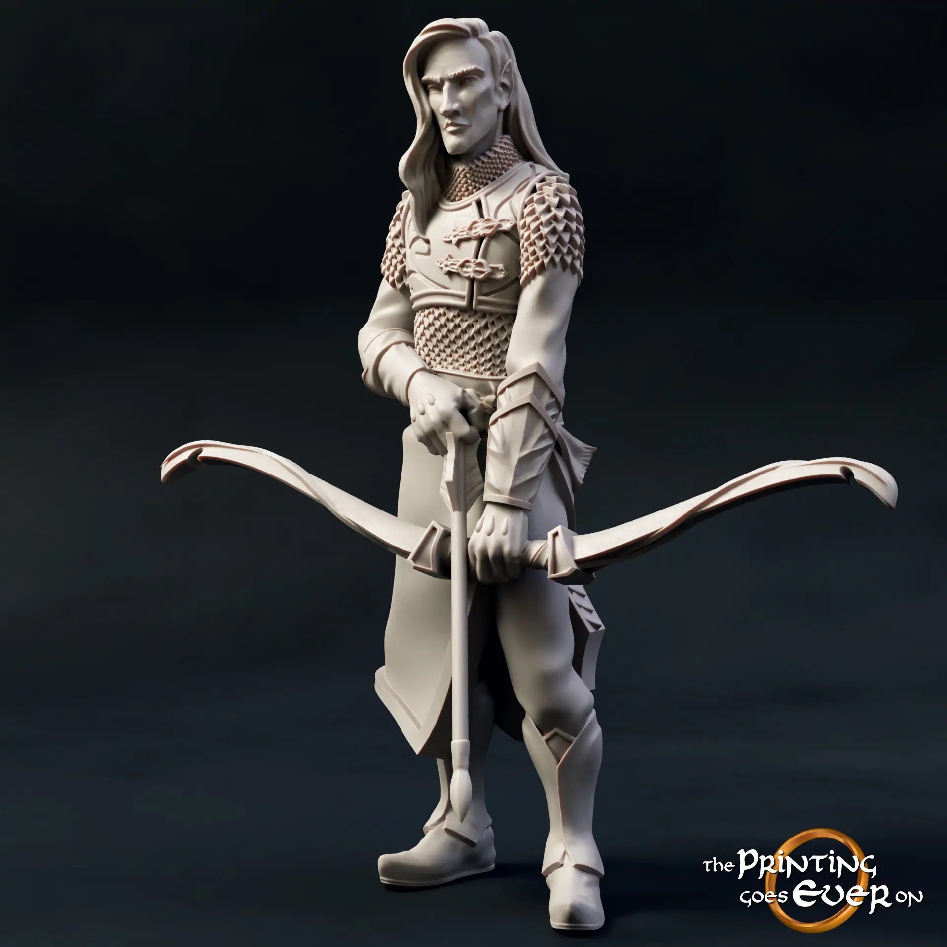 Photo de produit Tabletop 28mm The Printing Goes Ever On (TPGEO) 0 : Elfes des forêts : Courageux guerriers avec lance, épée et arc