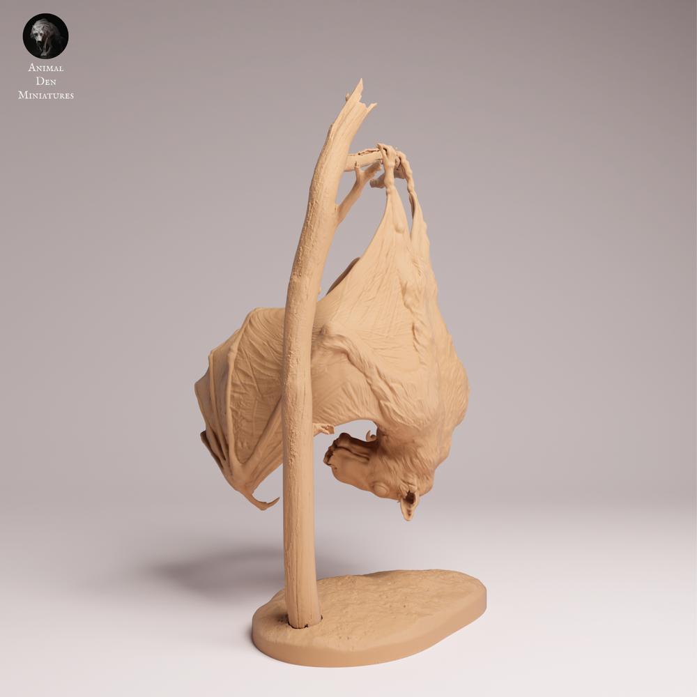 Photo de produit Tabletop 28mm Lord of the Print (LotP) 0 : Figurine d'animal sauvage : Chauve-souris à tête de marteau - en vol (25_12_01)