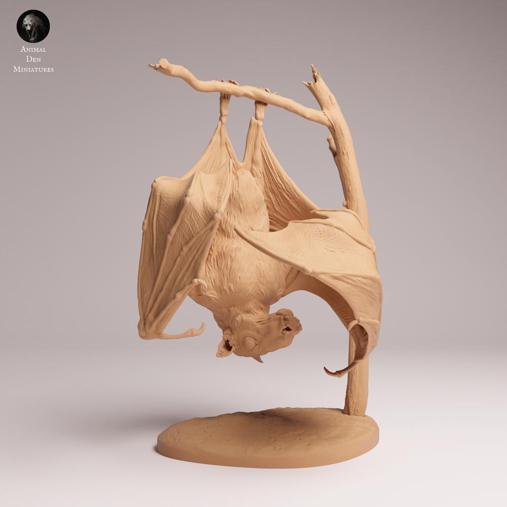 Photo de produit Tabletop 28mm Lord of the Print (LotP) 2 : Figurine animale : Chauve-souris à tête de marteau - en vol (25_12_01)
