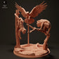 Photo de produit figurine animale Animal Den Miniatures 1 : figurine animale de jungle : Harpie - chasse des singes hurleurs roux (23_06_08)