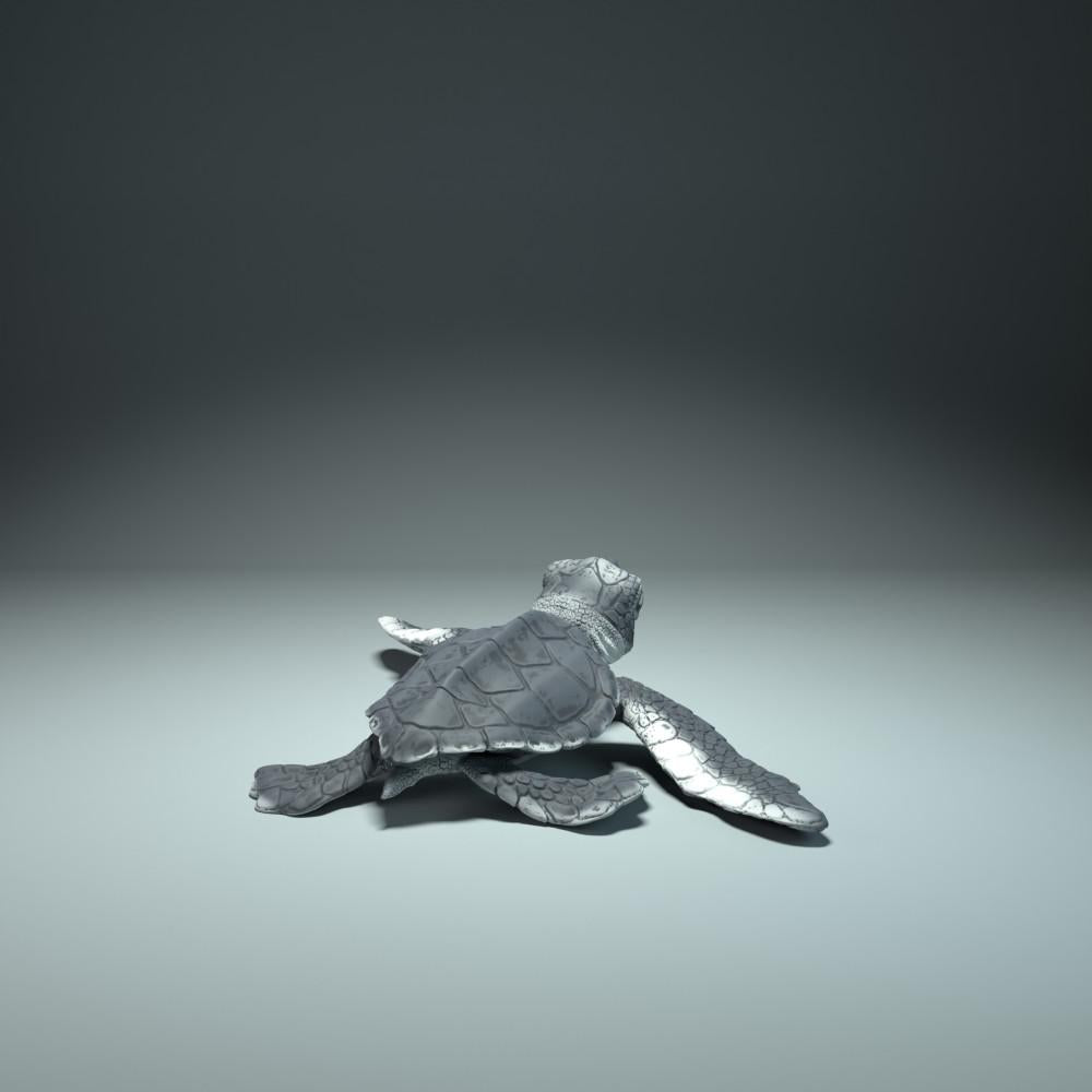 Photo de produit figurine animale Animal Den Miniatures 2 : figurine animale marine : bébé tortue de mer en train d’éclore (21_12_01)