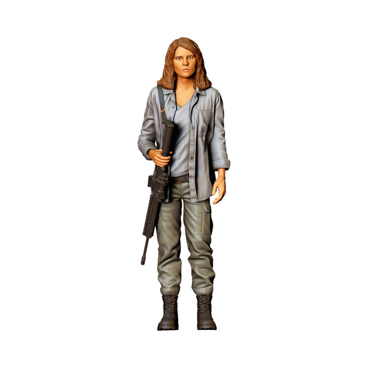 Stehende Figur: Frau mit Gewehr vor dem Körper (Ref. Nr. 496) - farbige Einzelansicht