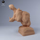 Photo du produit figurine animale Animal Den Miniatures 0 : figurine d’animal sauvage : buste d’hippopotame (24_03_13)