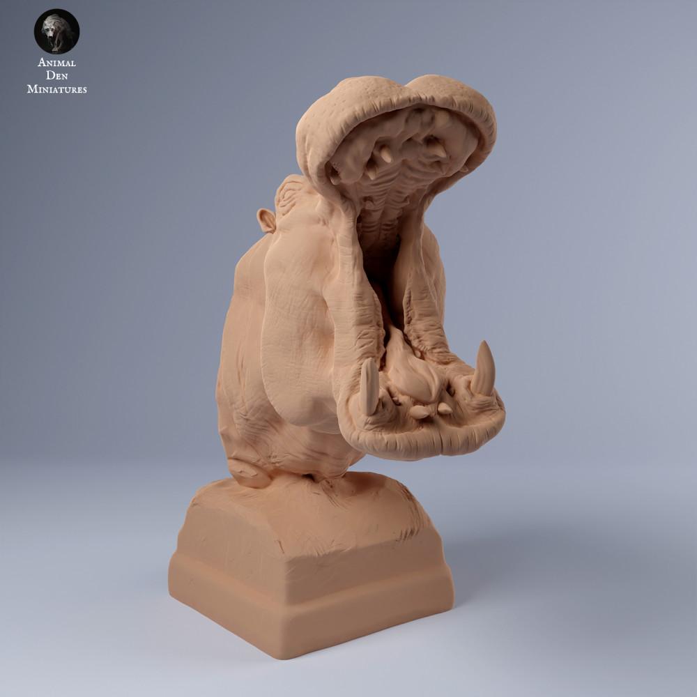 Photo produit figurine animale Animal Den Miniatures 1 : figurine d’animal sauvage : buste d’hippopotame (24_03_13)