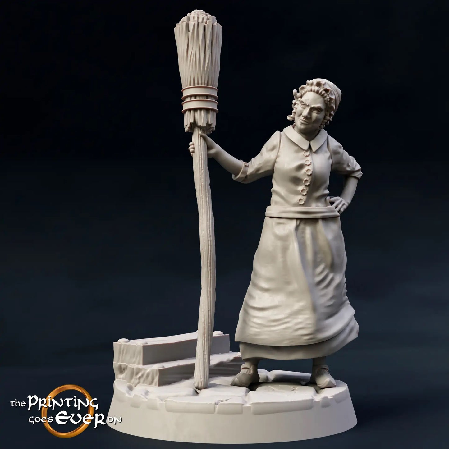 Photo de produit Tabletop 28mm The Printing Goes Ever On (TPGEO) 0 : Habitants médiévaux et clients de taverne : aubergiste, garde, chasseur, fermier, servante, invité, voyageur