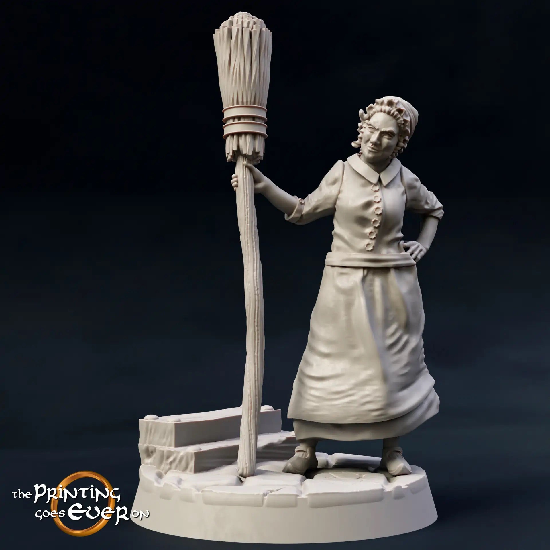 Photo de produit Tabletop 28mm The Printing Goes Ever On (TPGEO) 0 : Habitants médiévaux et clients de taverne : aubergiste, garde, chasseur, fermier, servante, invité, voyageur