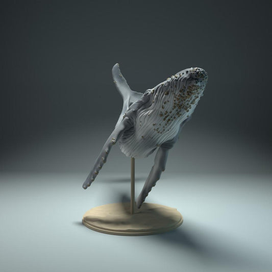 Photo du produit, figurine animale Animal Den Miniatures 0 : animal marin, figurine animale : baleine à bosse (22_09_03)