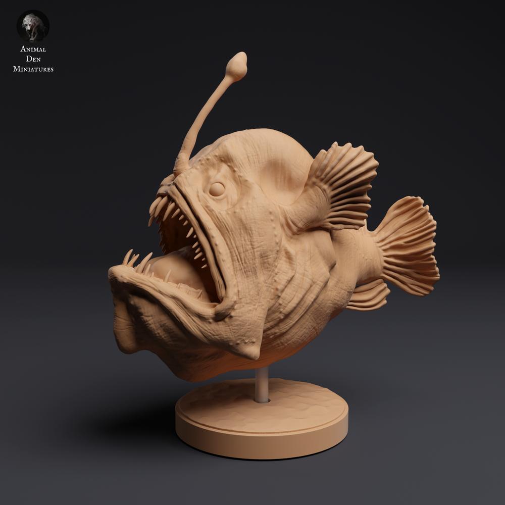 Photo produit 2 : figurine d’animal des profondeurs : poisson-pêcheur bossu (25_04_07)