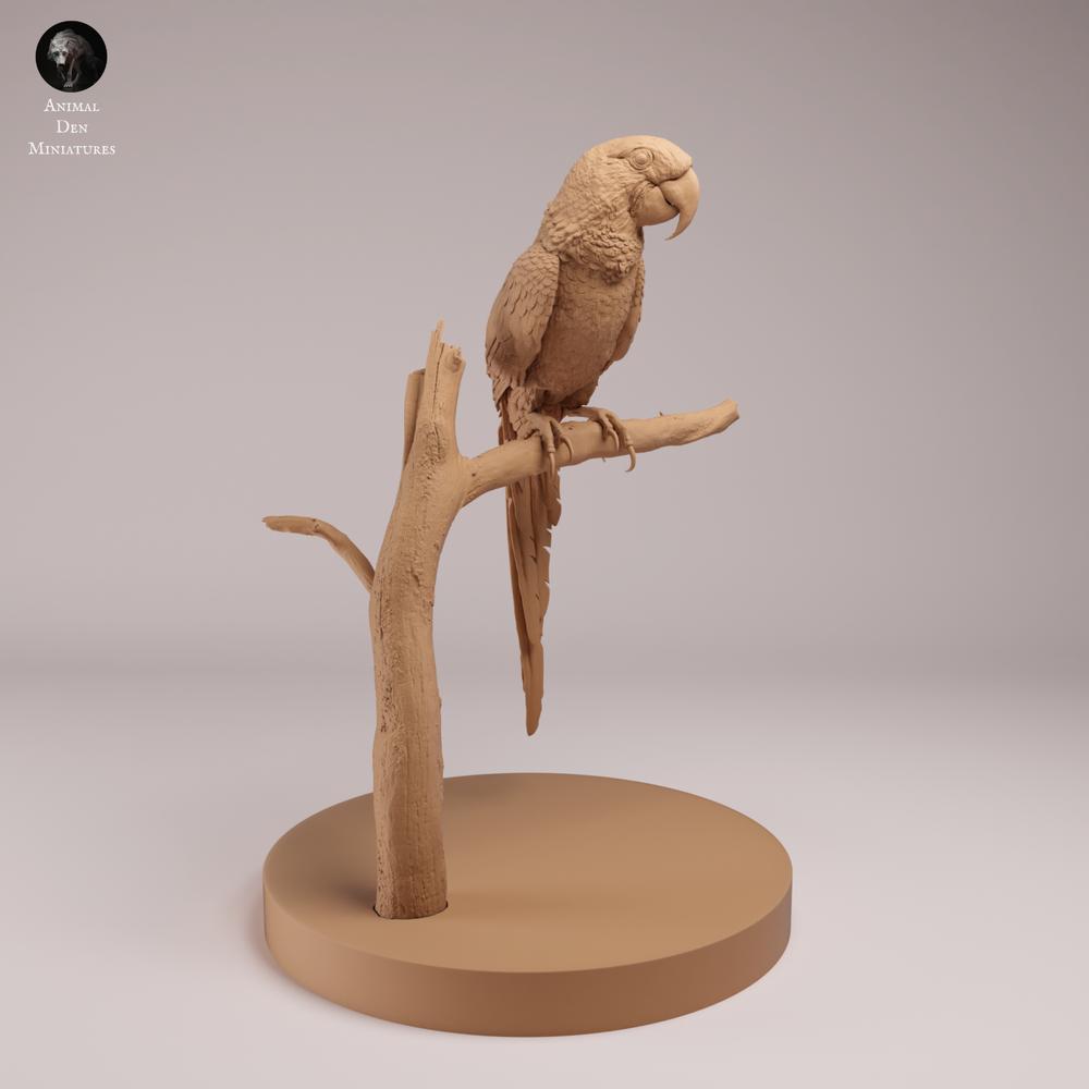 Photo du produit figurine animale Animal Den Miniatures 2 : figurine d’oiseau : ara hyacinthe (26_08_05)