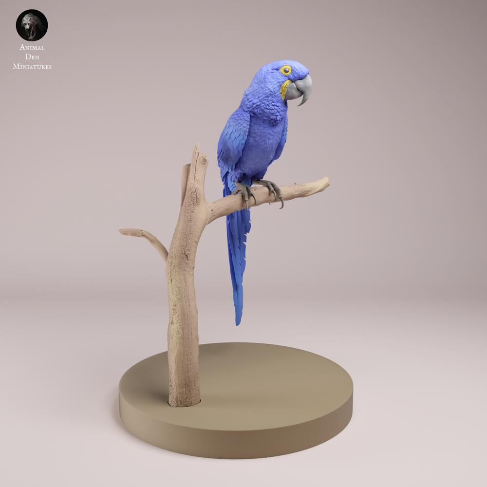 Photo du produit figurine animale Animal Den Miniatures 3 : oiseau, figurine animale : ara hyacinthe (26_08_05)
