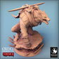 Photo de produit Tabletop 28mm Lord of the Print (LotP) 0 : Miniature Tabletop : Chef des loups-garous - Champion lycanthrope avec deux épées dans le dos, Werewolf Chief (24_02_C2)