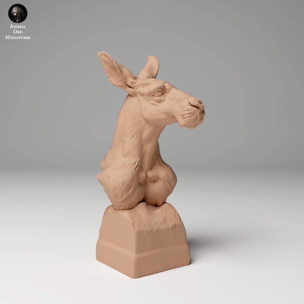 Photo de produit figurine animale Animal Den Miniatures 1 : figurine d’animal sauvage : kangourou roux - buste (24_05_02)