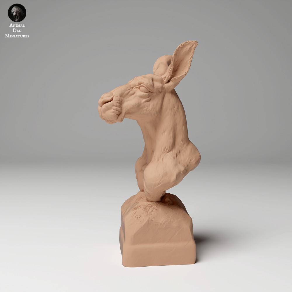 Photo produit figurine animale Animal Den Miniatures 2 : Figurine d’animal sauvage : kangourou roux - buste (24_05_02)