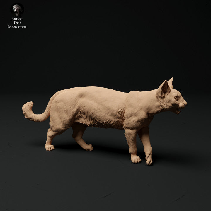 Figur d'animal de compagnie : chat en marche (a002)